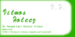 vilmos holecz business card